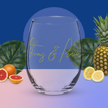 Stemless wine glass